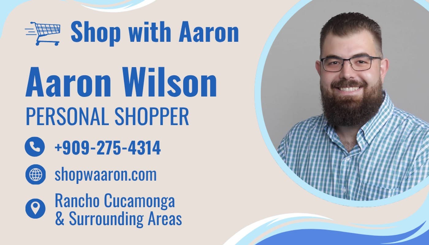 Business card front with name, title, and contact details