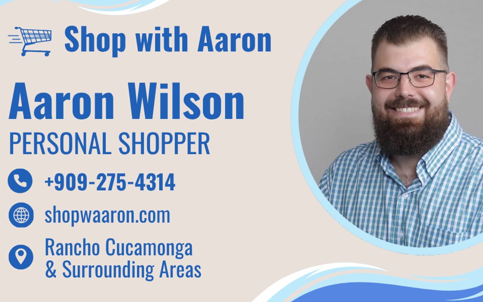 Screenshot of the Shop with Aaron — Print Marketing website